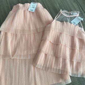 Peach Layered Dress Set